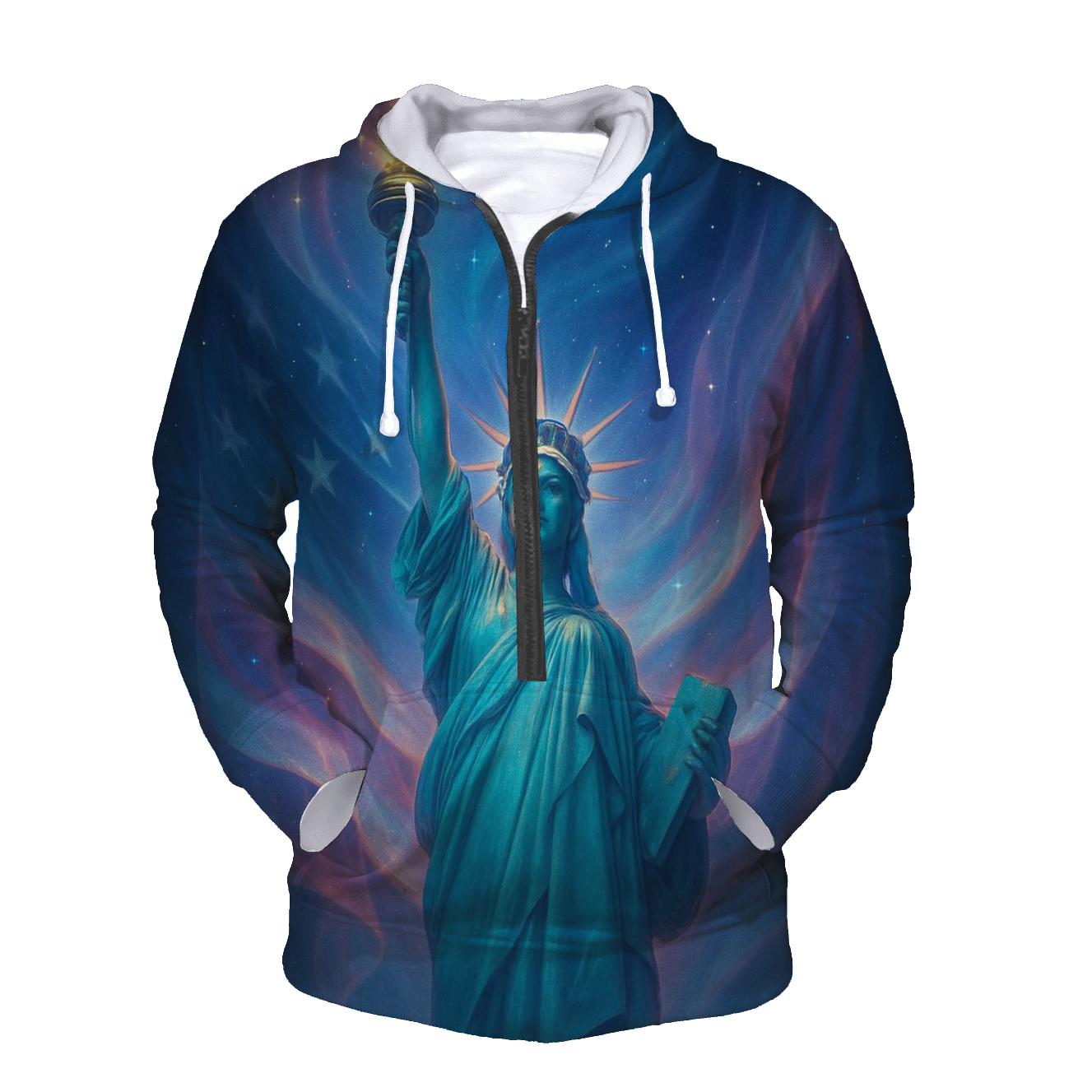 Liberty Crown Aurora Flag custom hoodies