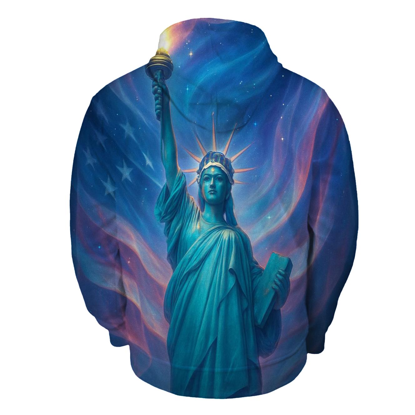 Liberty Crown Aurora Flag custom hoodies