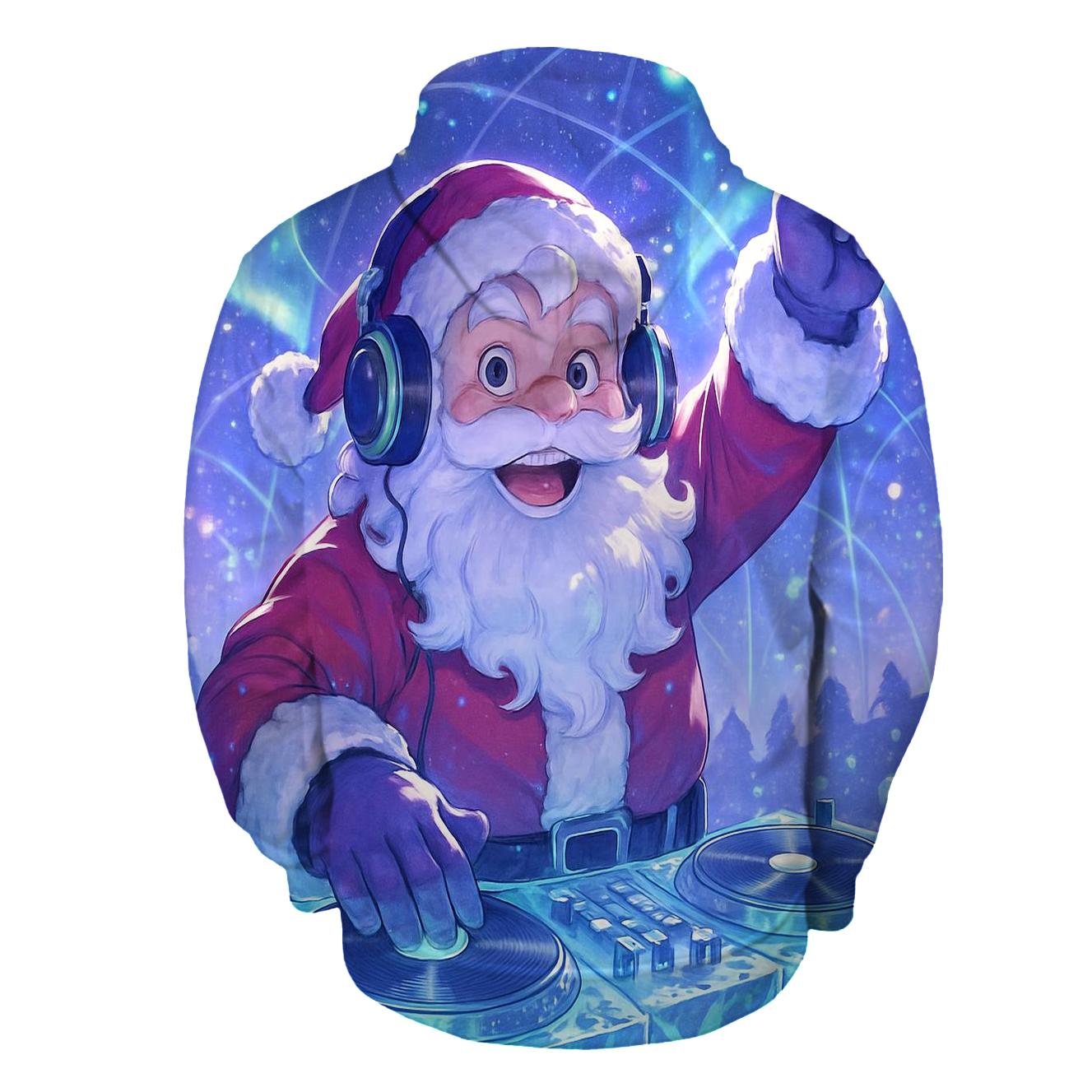 Santa DJ At The Polar Light Dome premium hoodies