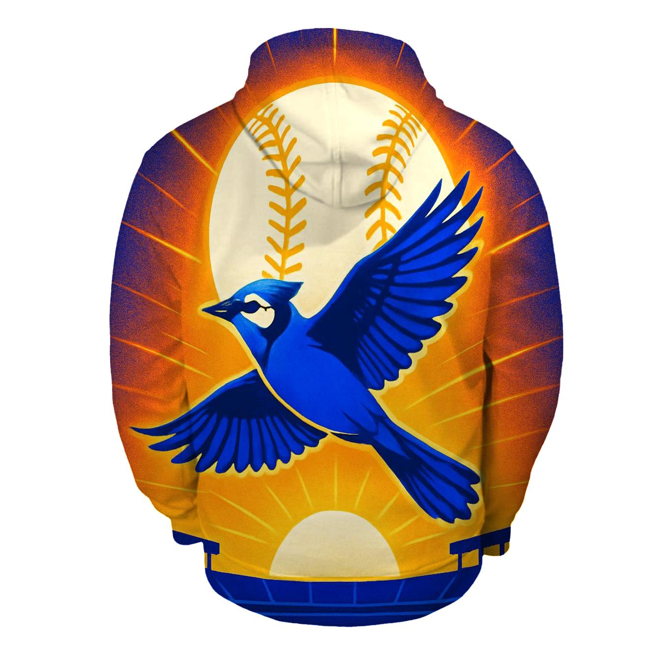Stadium Horizon Rally, Blue Jays Edition graphic hoodies