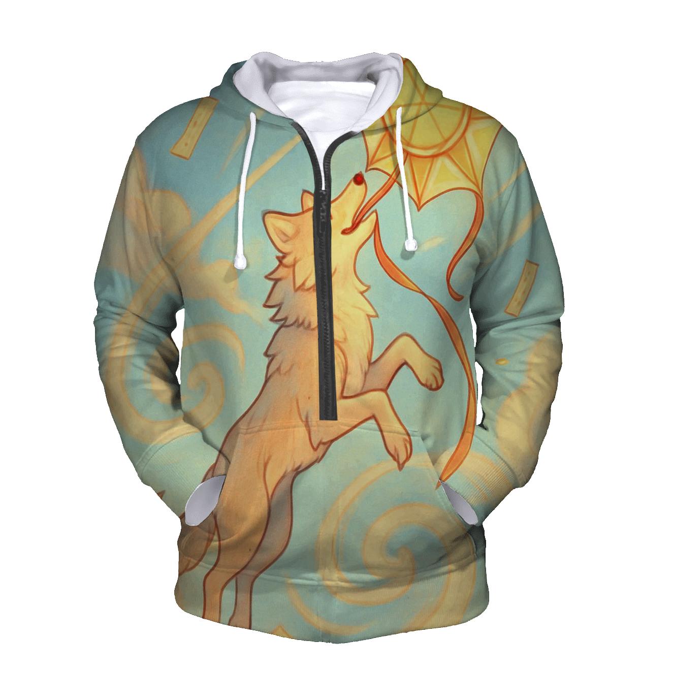 Solar Kite Skywanderer Wolf printed hoodies