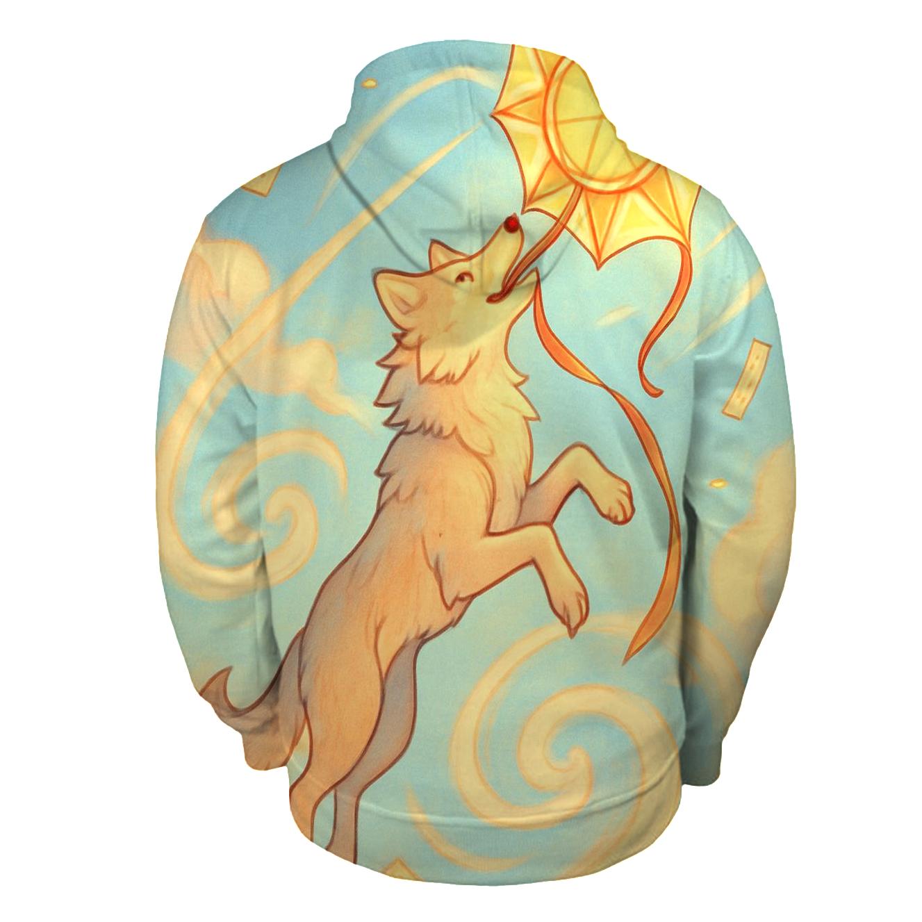 Solar Kite Skywanderer Wolf printed hoodies
