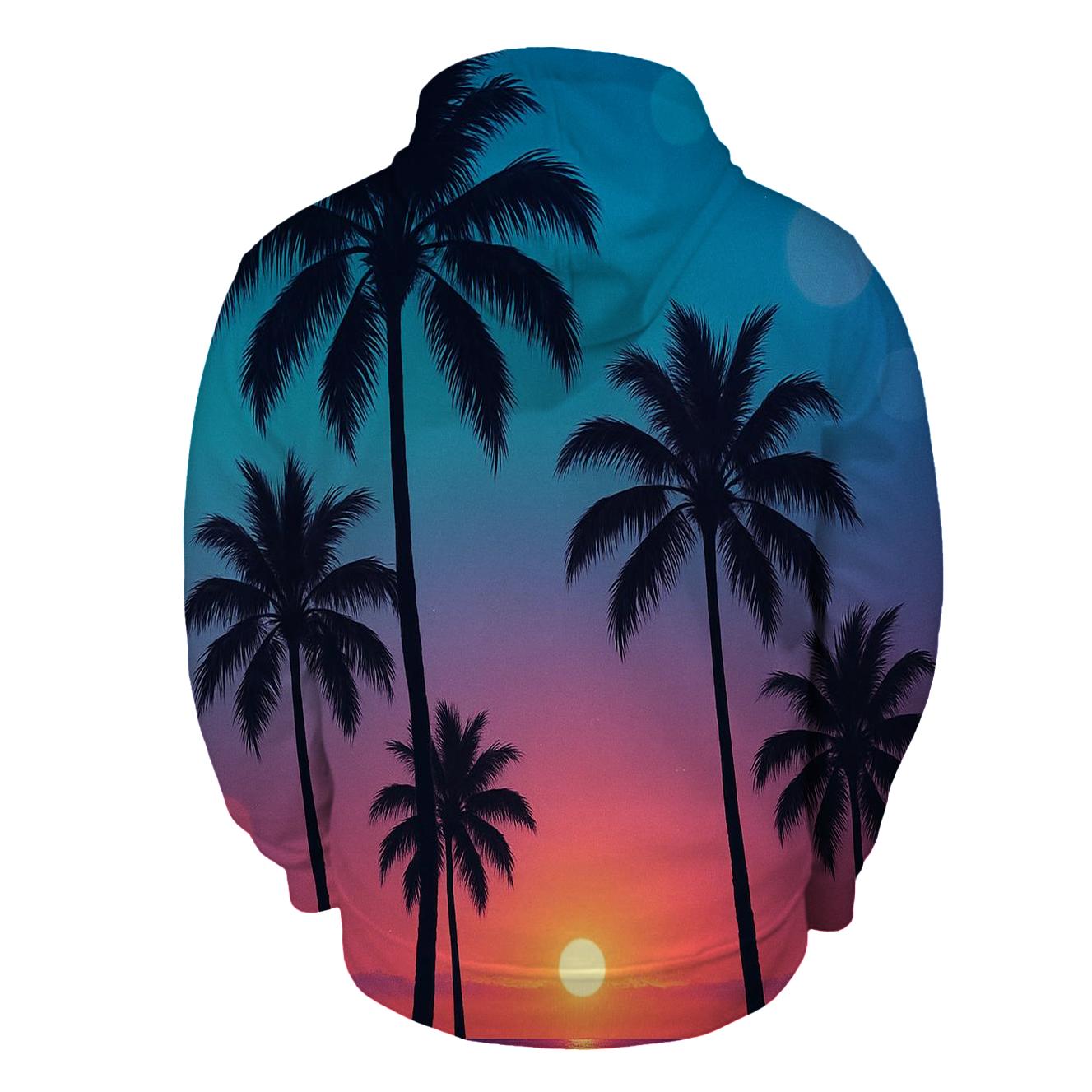 Palm Shadow Serenade lightweight hoodies