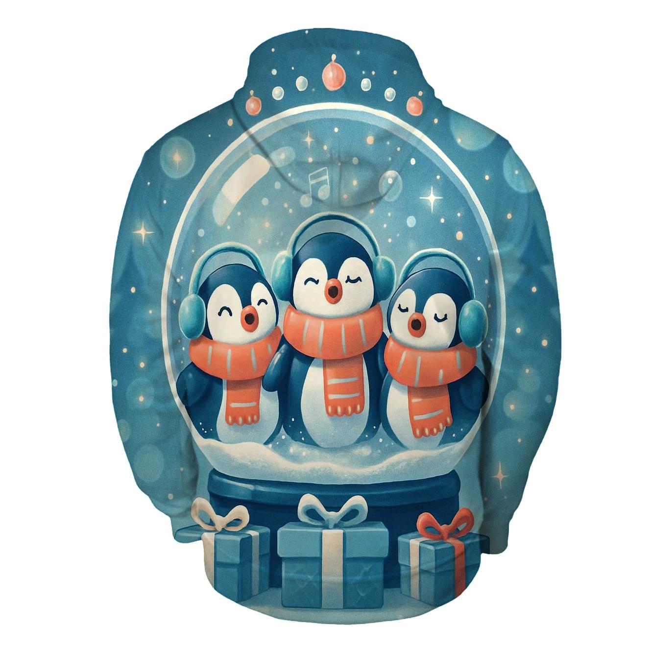 Penguin Choir Bubble Snow Globe hoodie styles