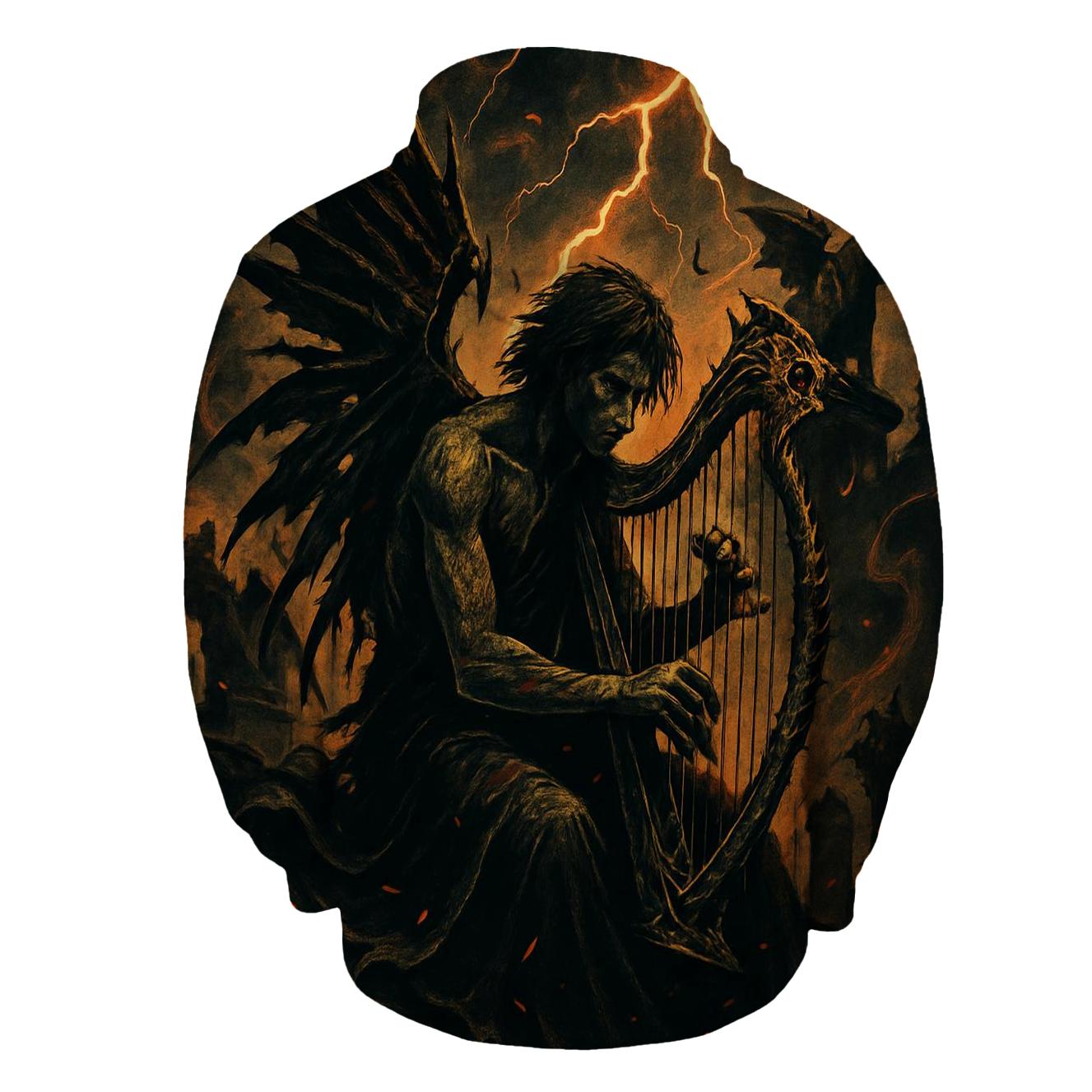 Infernal Harpist Of Broken Ribs printed hoodies