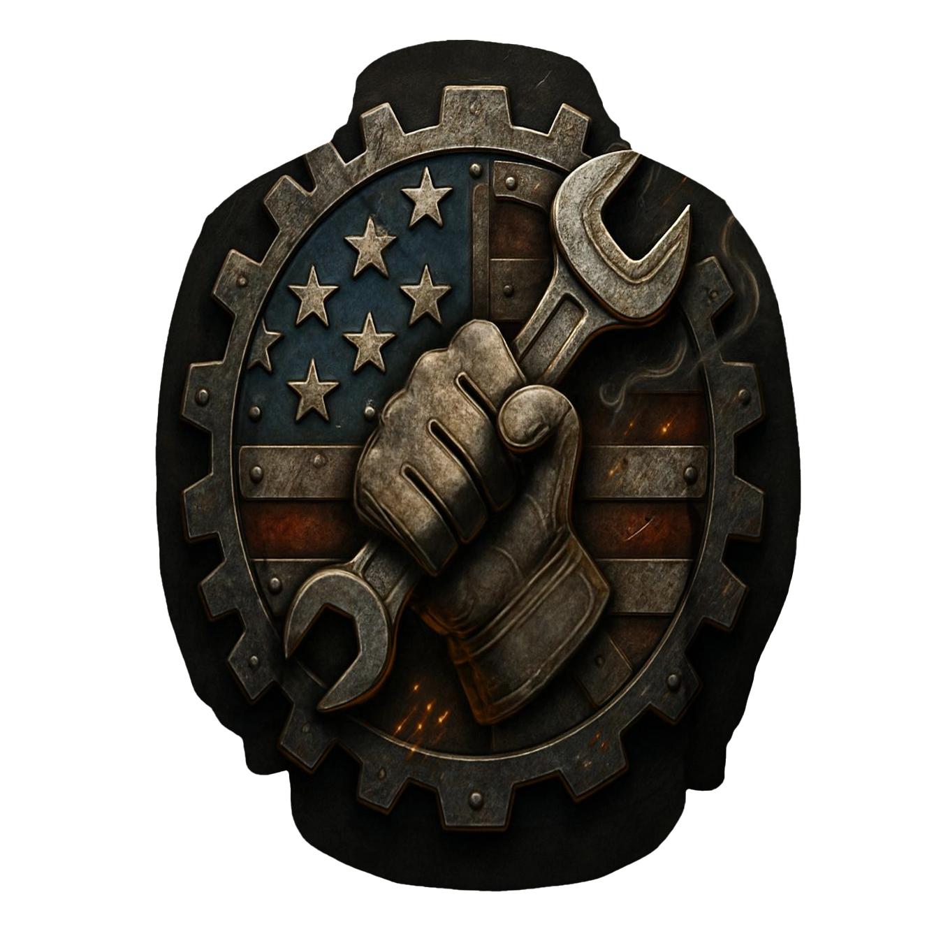 Rustbelt Gearwork Flag hoodie styles