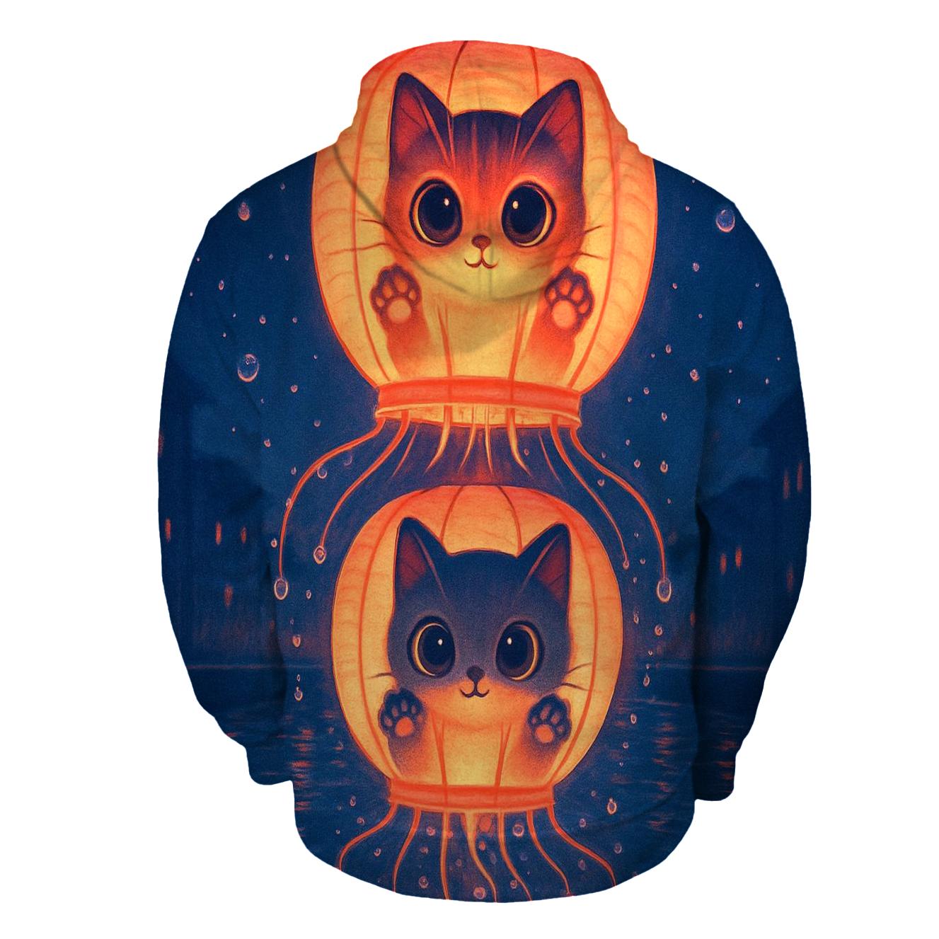 Lantern Jellyfish Kitty Parade embroidered hoodies