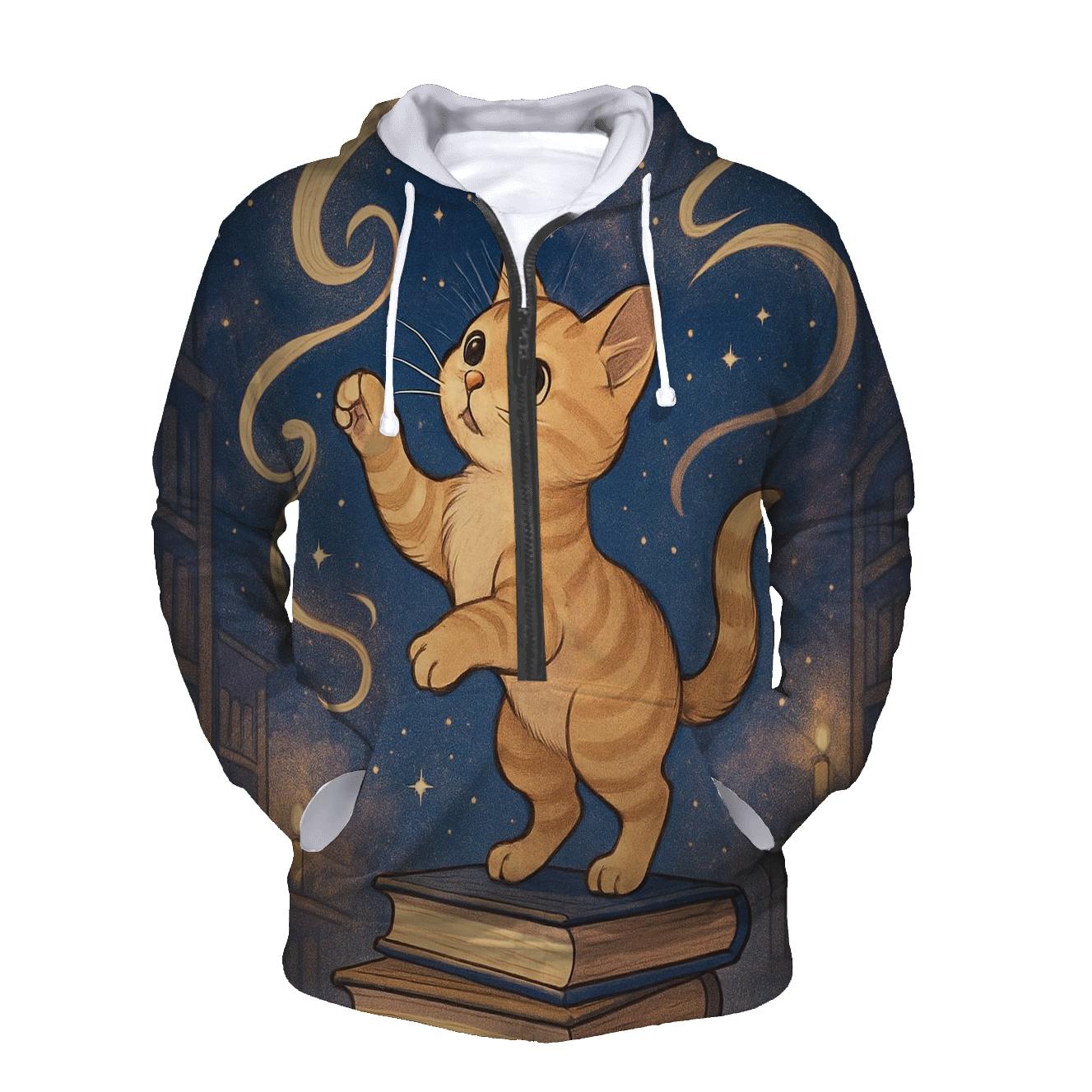 Library Of Purring Comets lightweight hoodies