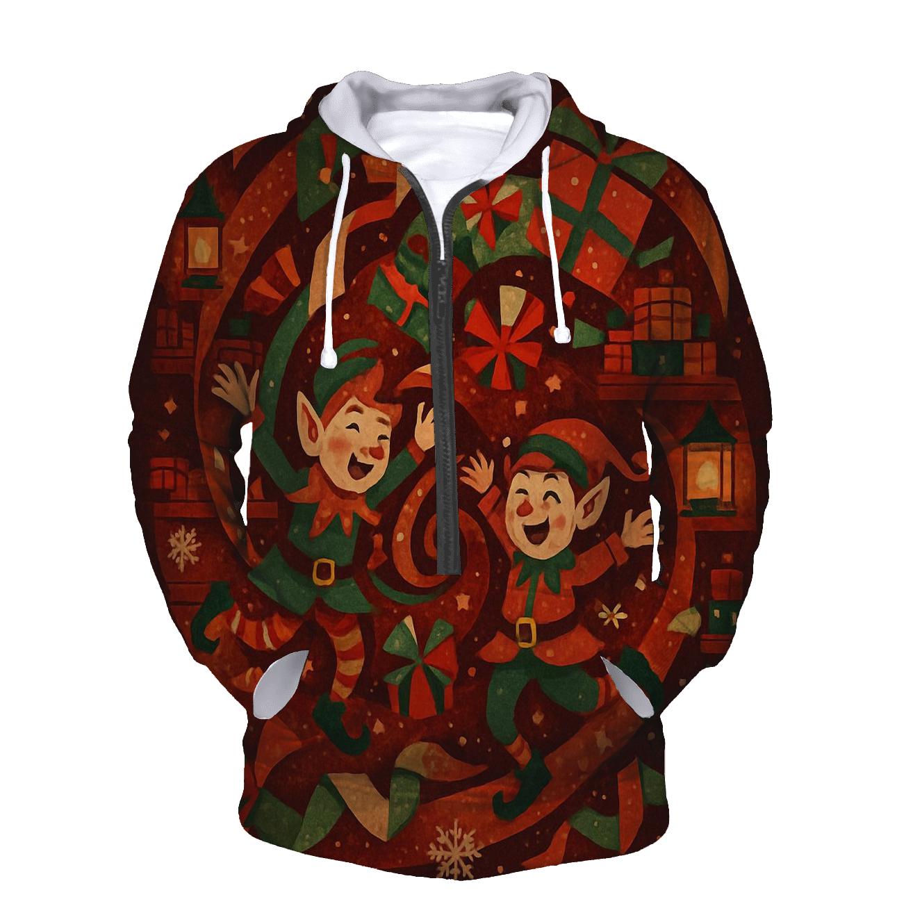 Elf Workshop Gift Wrap Tornado hoodies fashion
