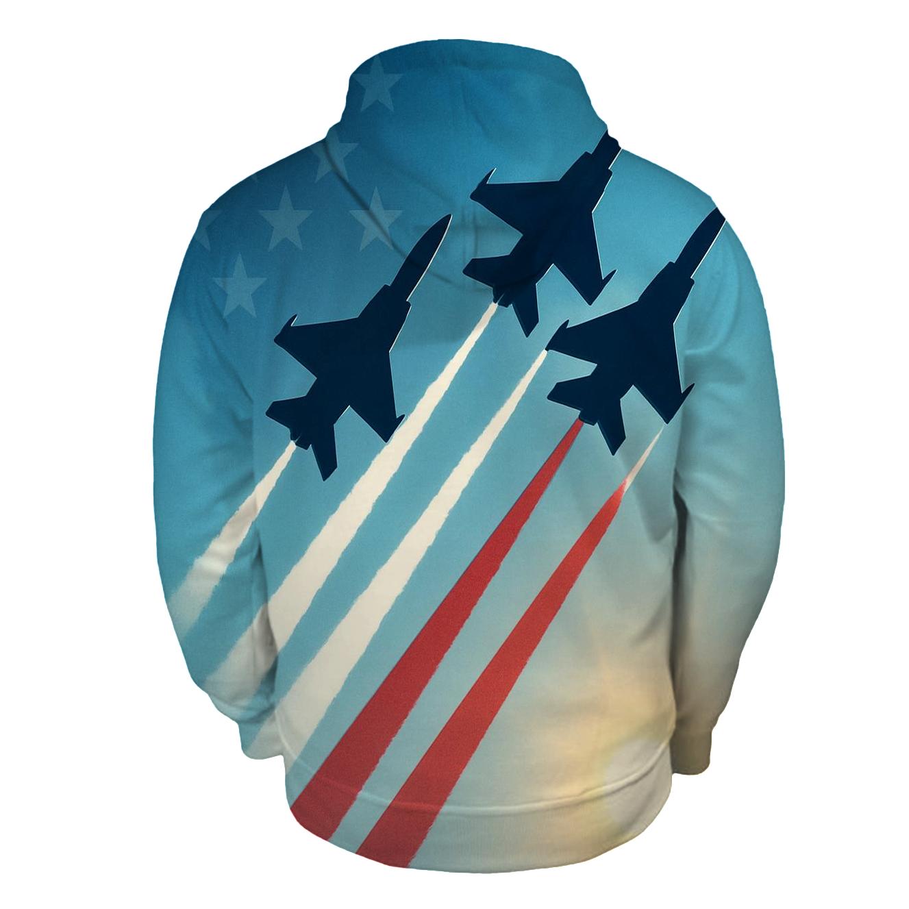 Airborne Tribute Through Sunlit Contrails lightweight hoodies