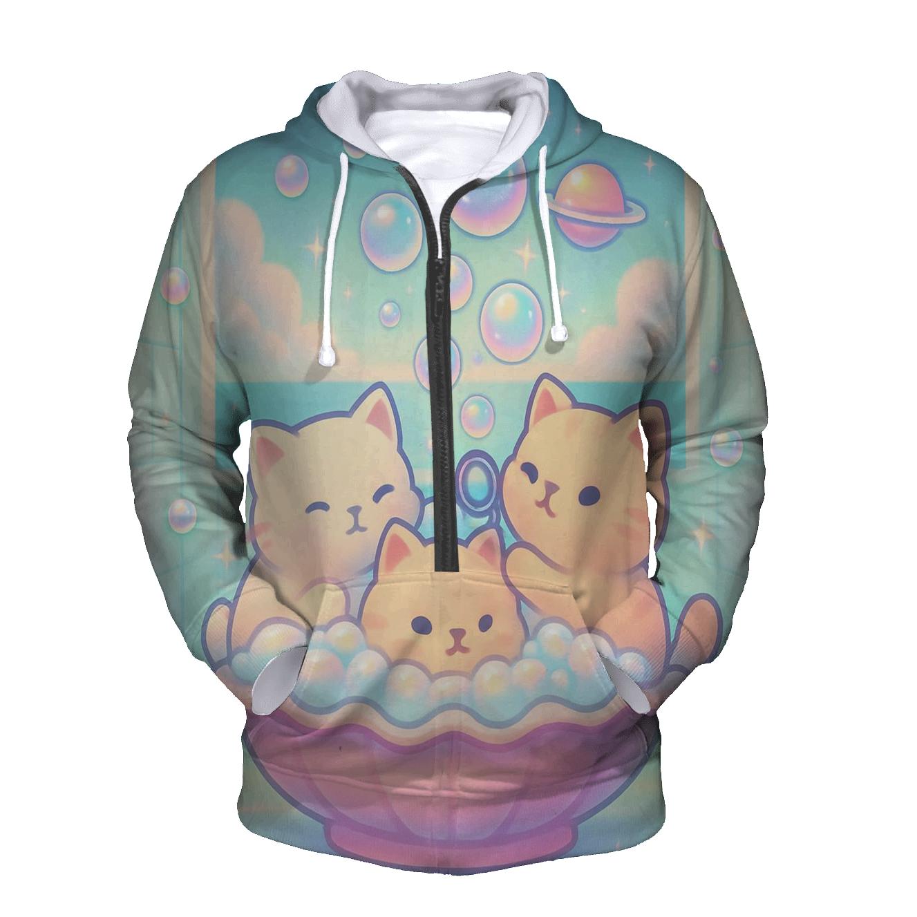 Rainbow Mist Bubble Bath Cats hoodie trends