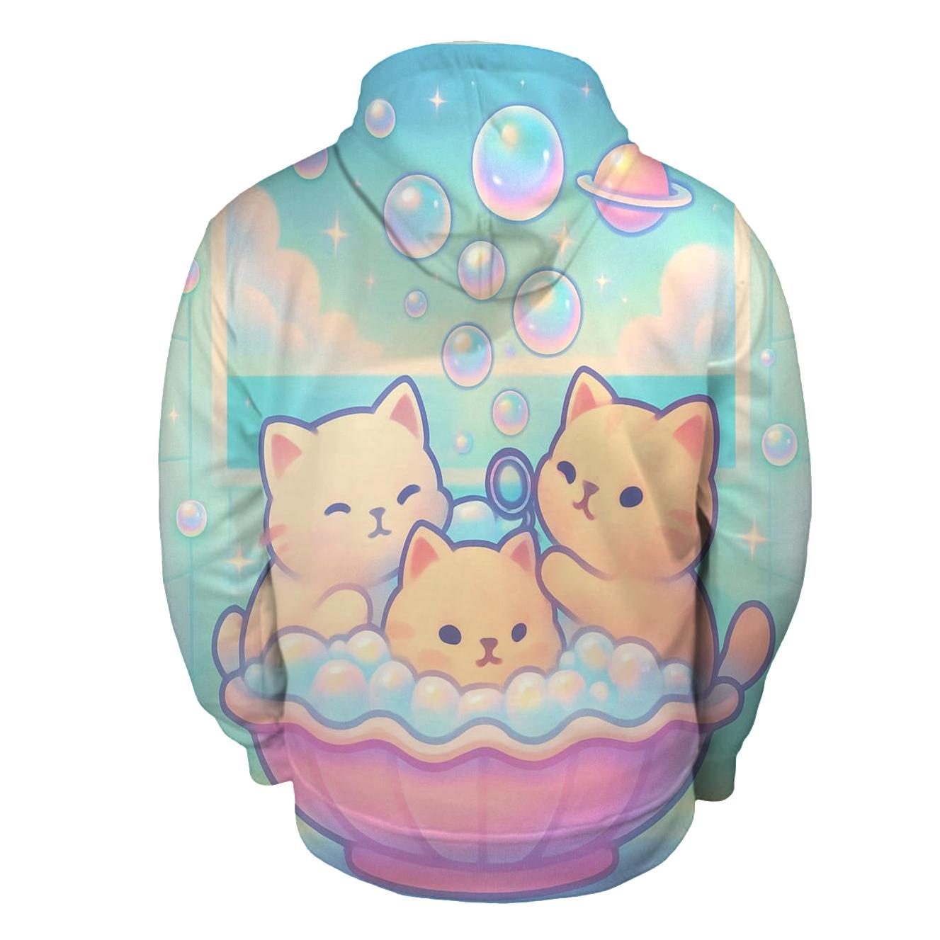 Rainbow Mist Bubble Bath Cats hoodie trends