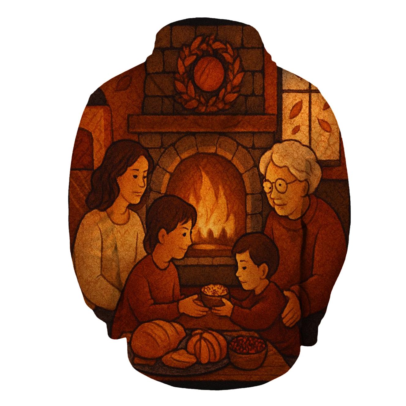Quilted Hearthside Thanksgiving Evening hoodie styles