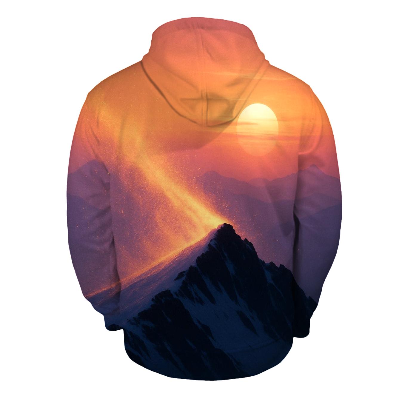Gilded Snowline Sunset Echo graphic hoodies