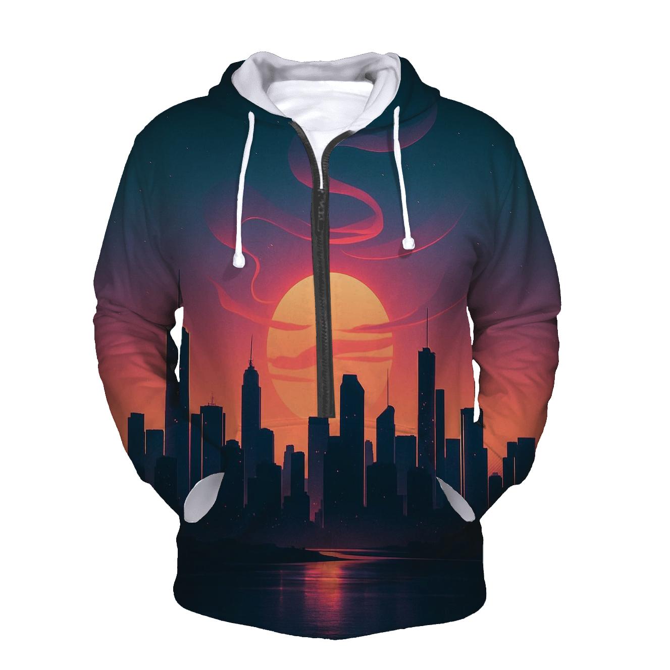 Twilight Mirage Skyline Bloom pullover hoodies
