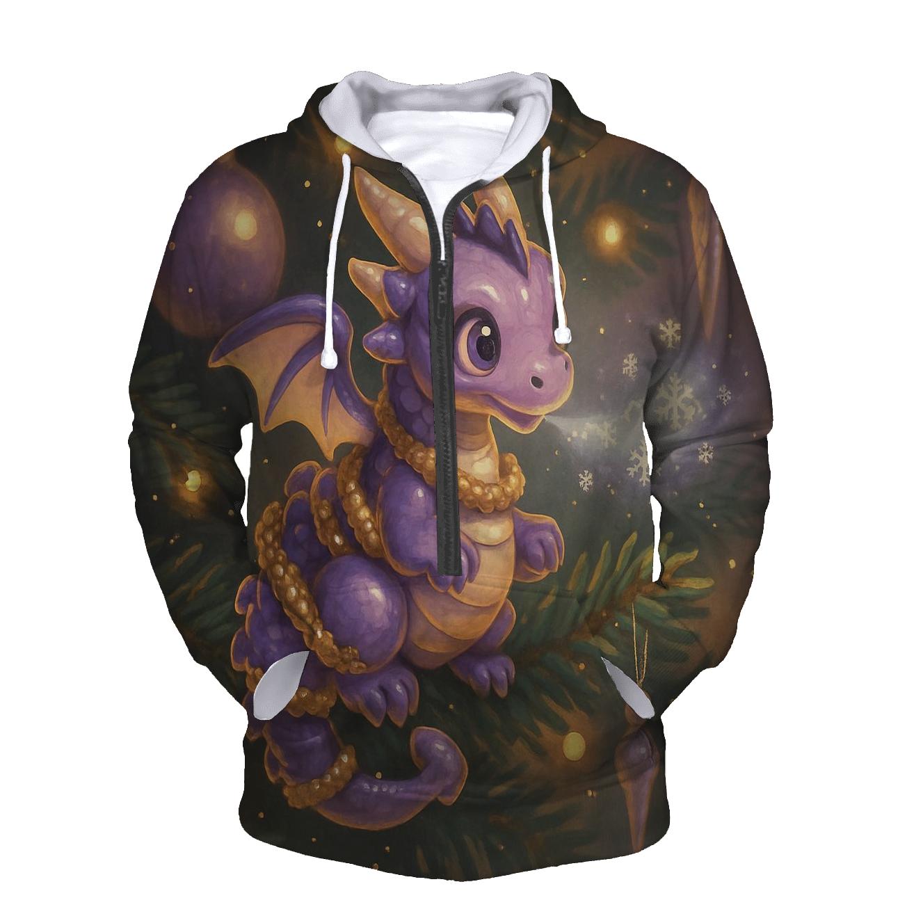 Ornament Dragon Guarding The Tree zip-up hoodies