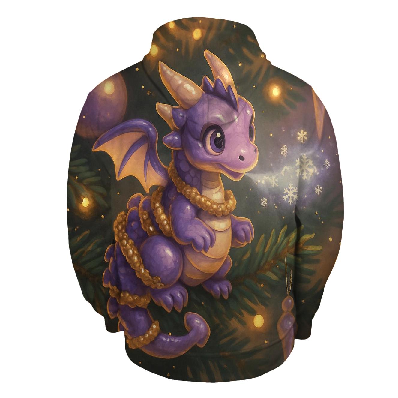Ornament Dragon Guarding The Tree zip-up hoodies