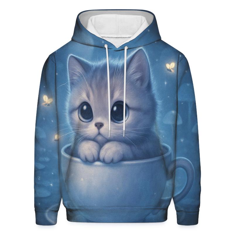 Moonlit Teacup Kitten Reverie hoodie trends