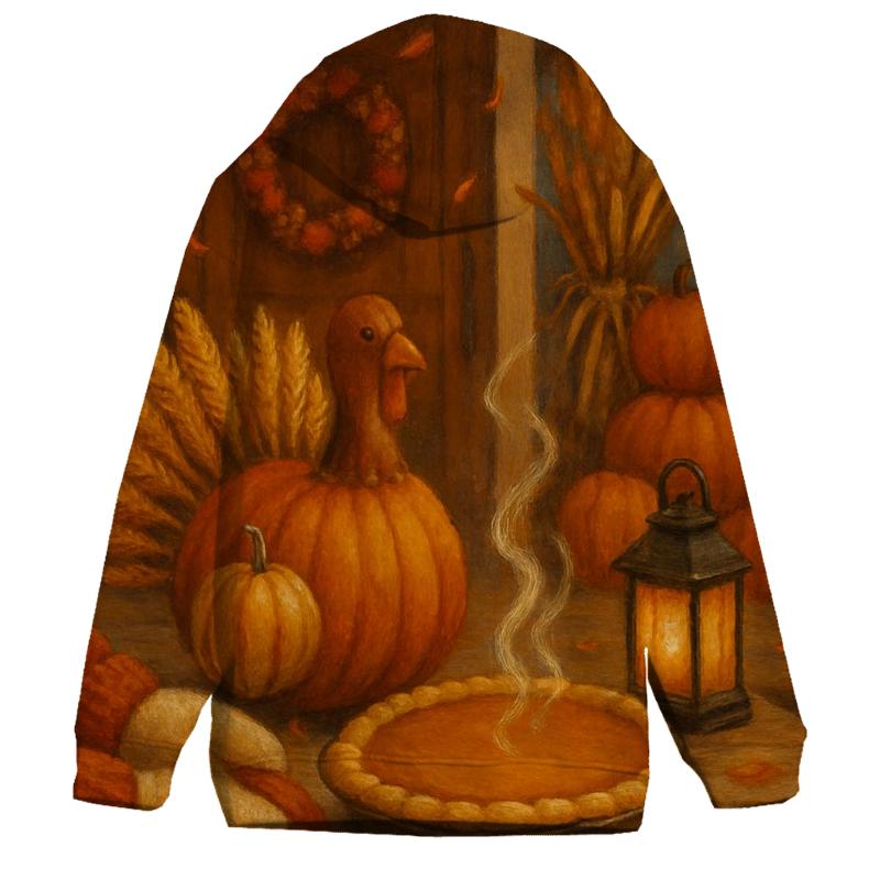 Lanternlit Harvest Welcome Porch embroidered hoodies