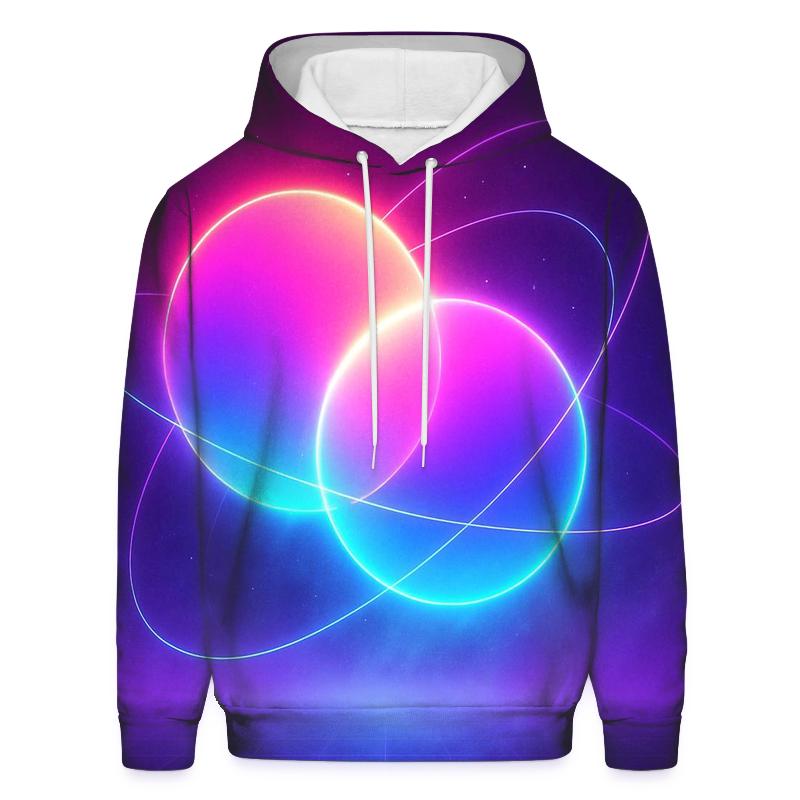 Neon Equinox Mirages zip-up hoodies