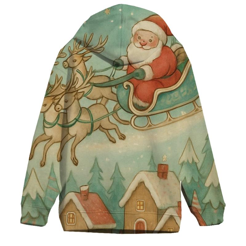 Storybook Sleigh Over Sugar Pines custom hoodies