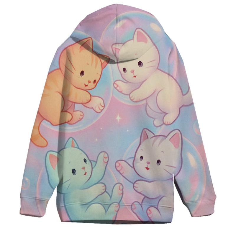 Bubble Dream Kitten Carousel zip-up hoodies