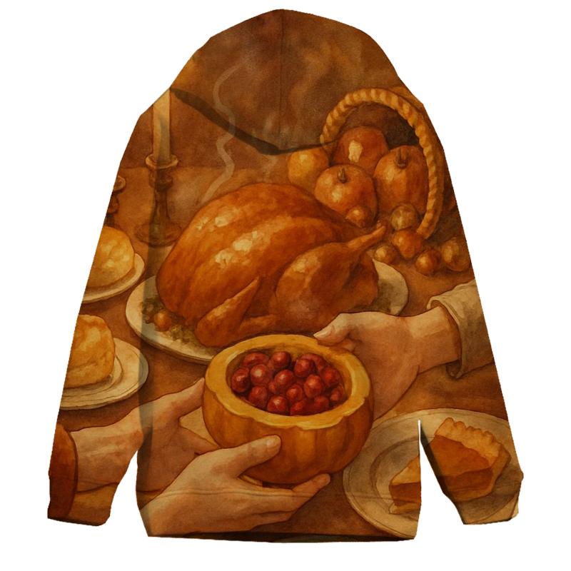 Candle Glow Gratitude Table Still Life premium hoodies