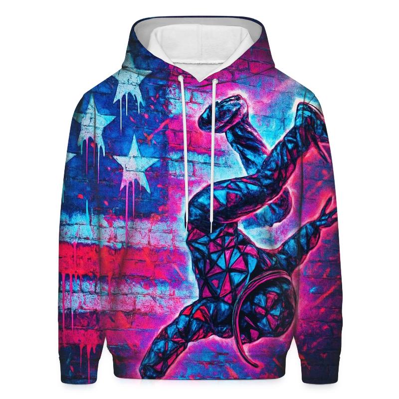 Neon Alley Patriot Spray graphic hoodies