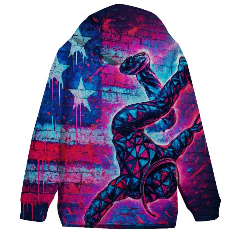 Neon Alley Patriot Spray graphic hoodies