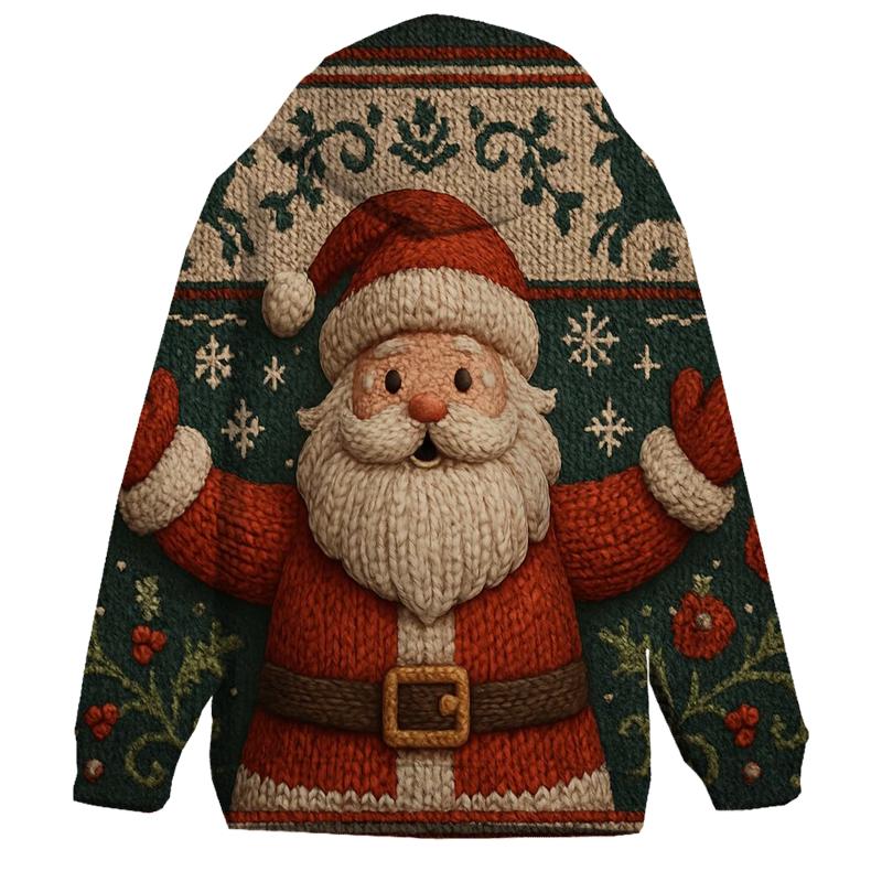 Knitted Pattern Blizzard Santa hoodies fashion