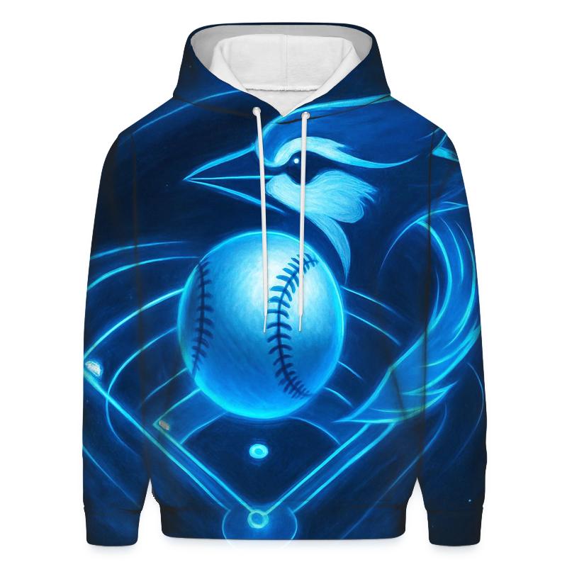 Midnight Diamond With Blue Jays Orbit zip-up hoodies