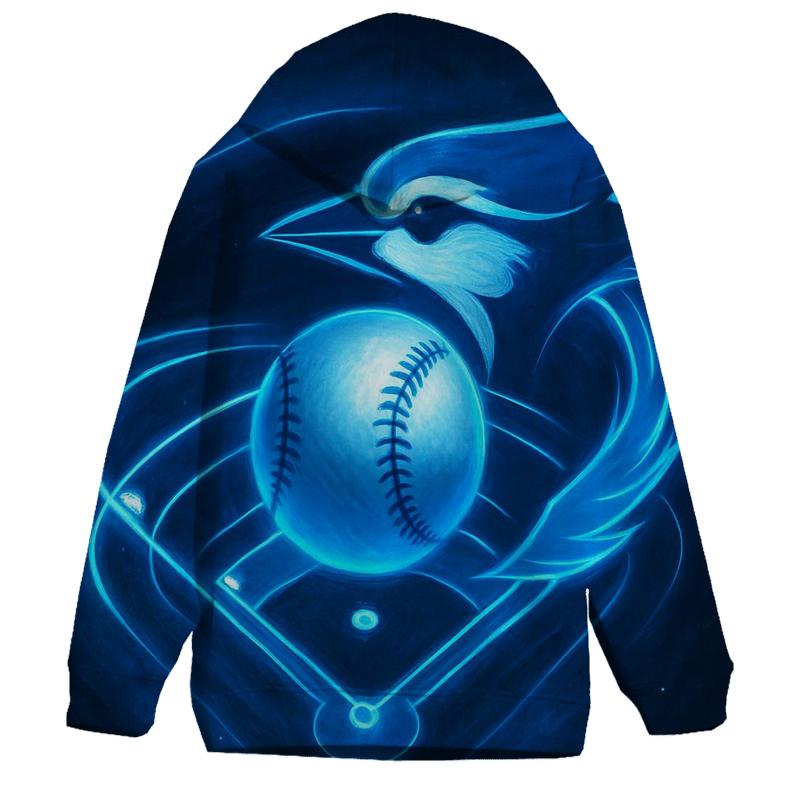 Midnight Diamond With Blue Jays Orbit zip-up hoodies