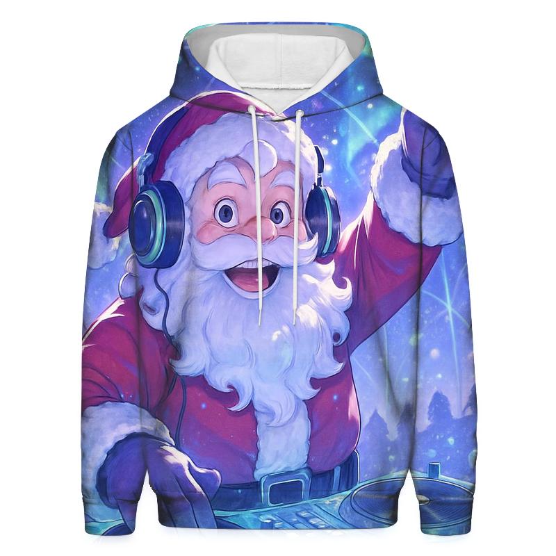 Santa DJ At The Polar Light Dome lightweight hoodies