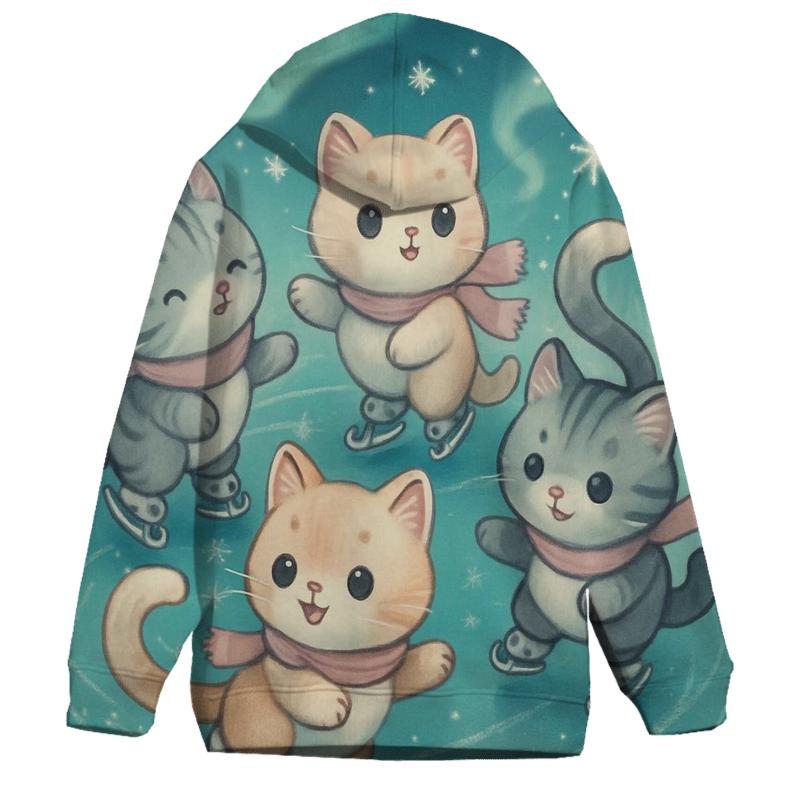 Crystal Pond Kitty Skaters pullover hoodies