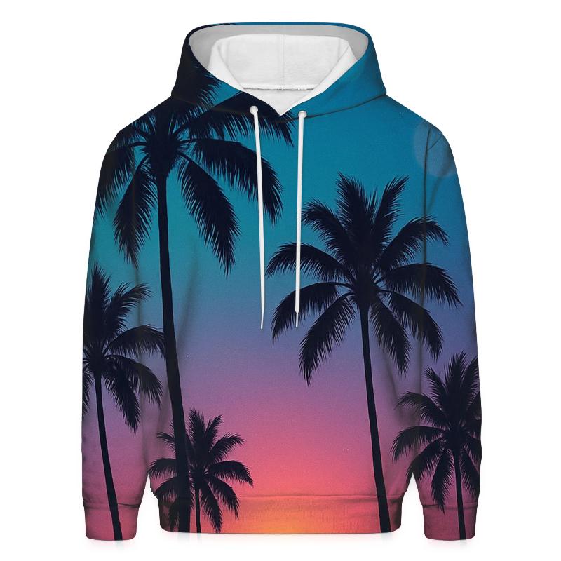 Palm Shadow Serenade pullover hoodies
