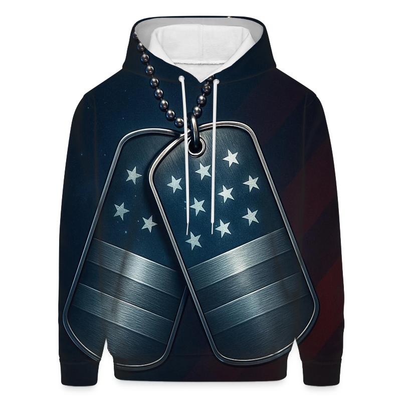 Dog Tags Over Star Field Reflections hoodie styles