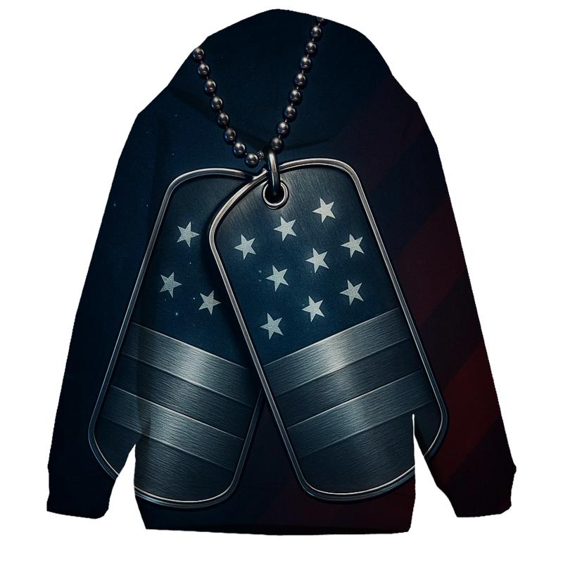 Dog Tags Over Star Field Reflections hoodie styles