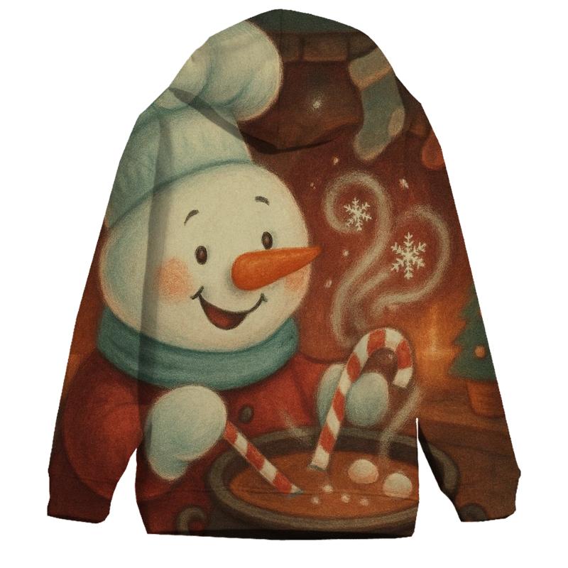 Snowman Soup Chef At The Fireplace pullover hoodies