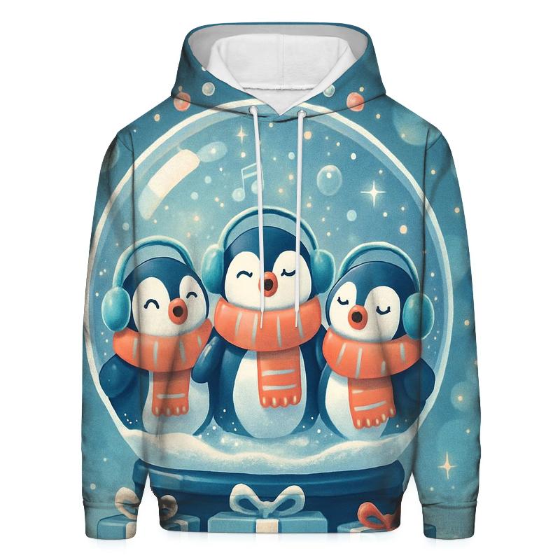 Penguin Choir Bubble Snow Globe designer hoodies