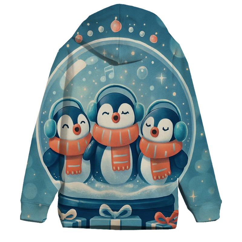 Penguin Choir Bubble Snow Globe designer hoodies