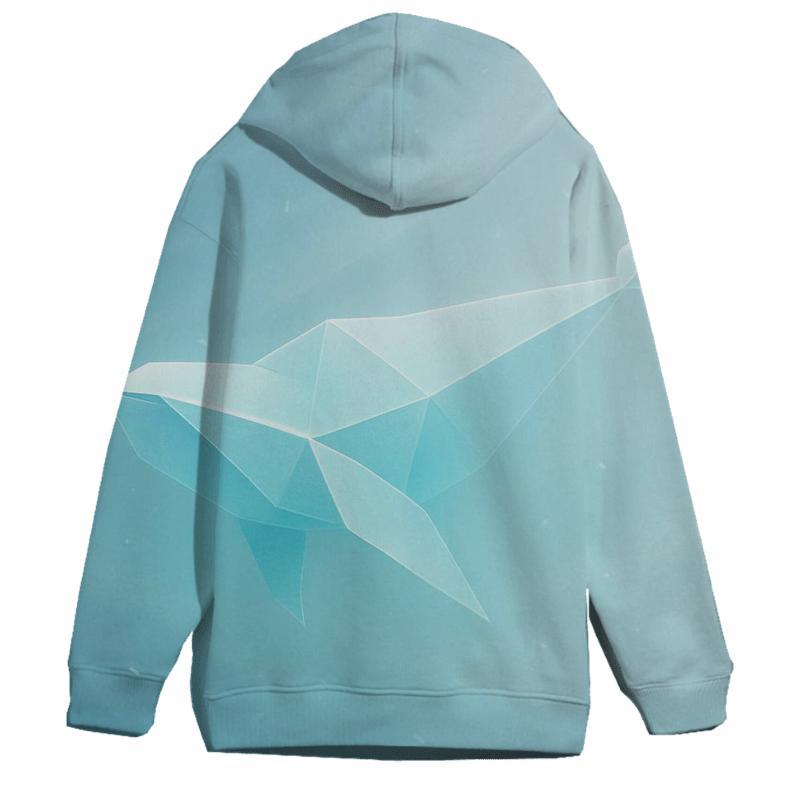 Glacier Light Origami premium hoodies
