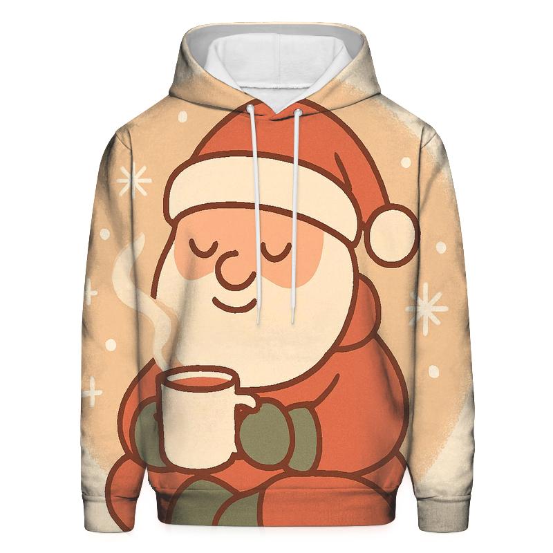 Minimal Cozy Santa Mug Moment designer hoodies