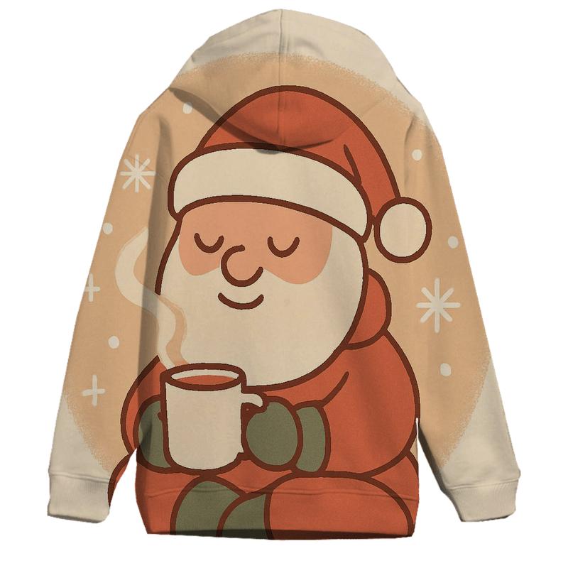 Minimal Cozy Santa Mug Moment designer hoodies