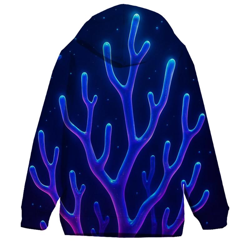 Midnight Coral Nebula zip-up hoodies
