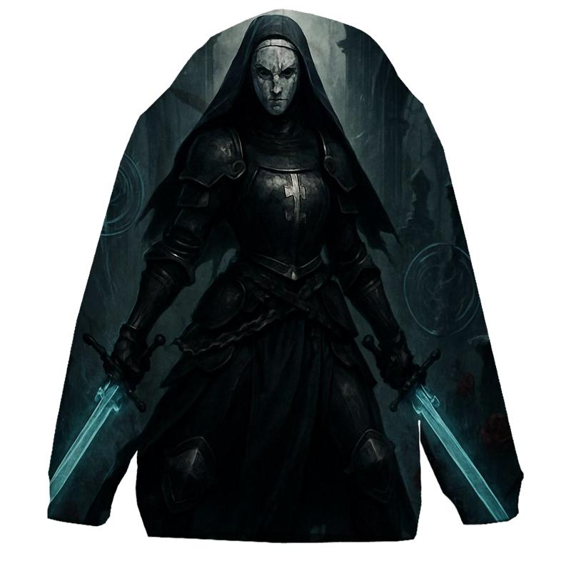 Chained War Nun With Spectral Blades premium hoodies