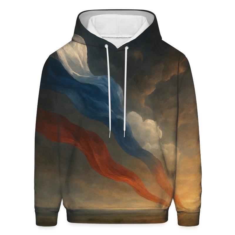 Ribboned Stripes Russia printed hoodies