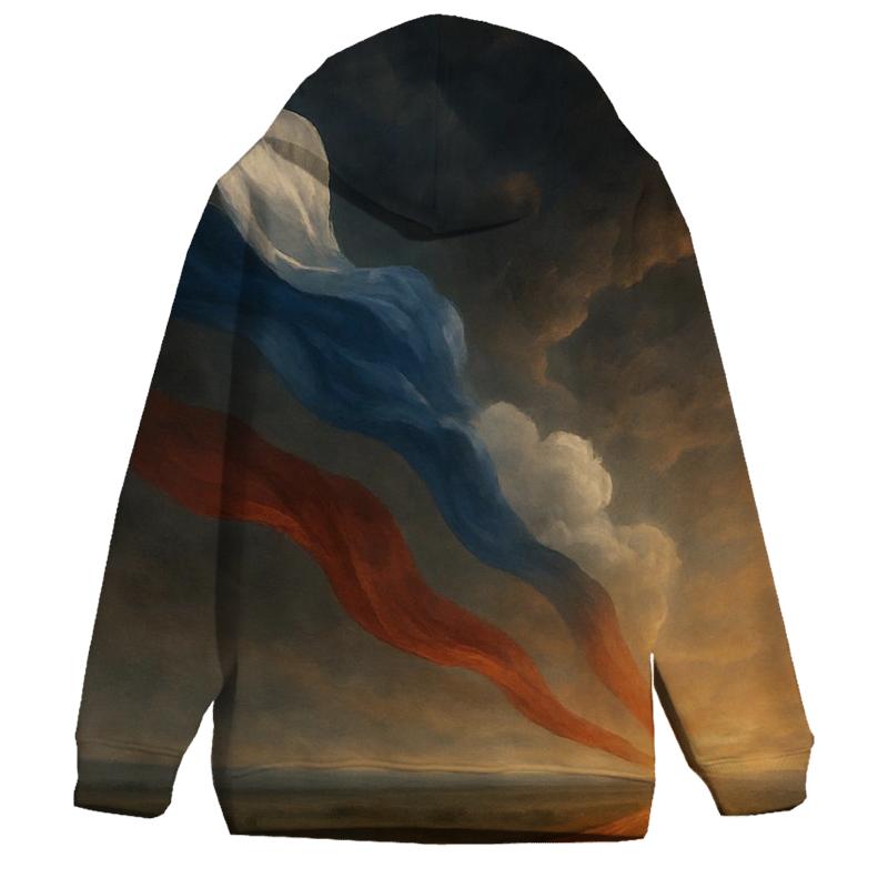 Ribboned Stripes Russia printed hoodies