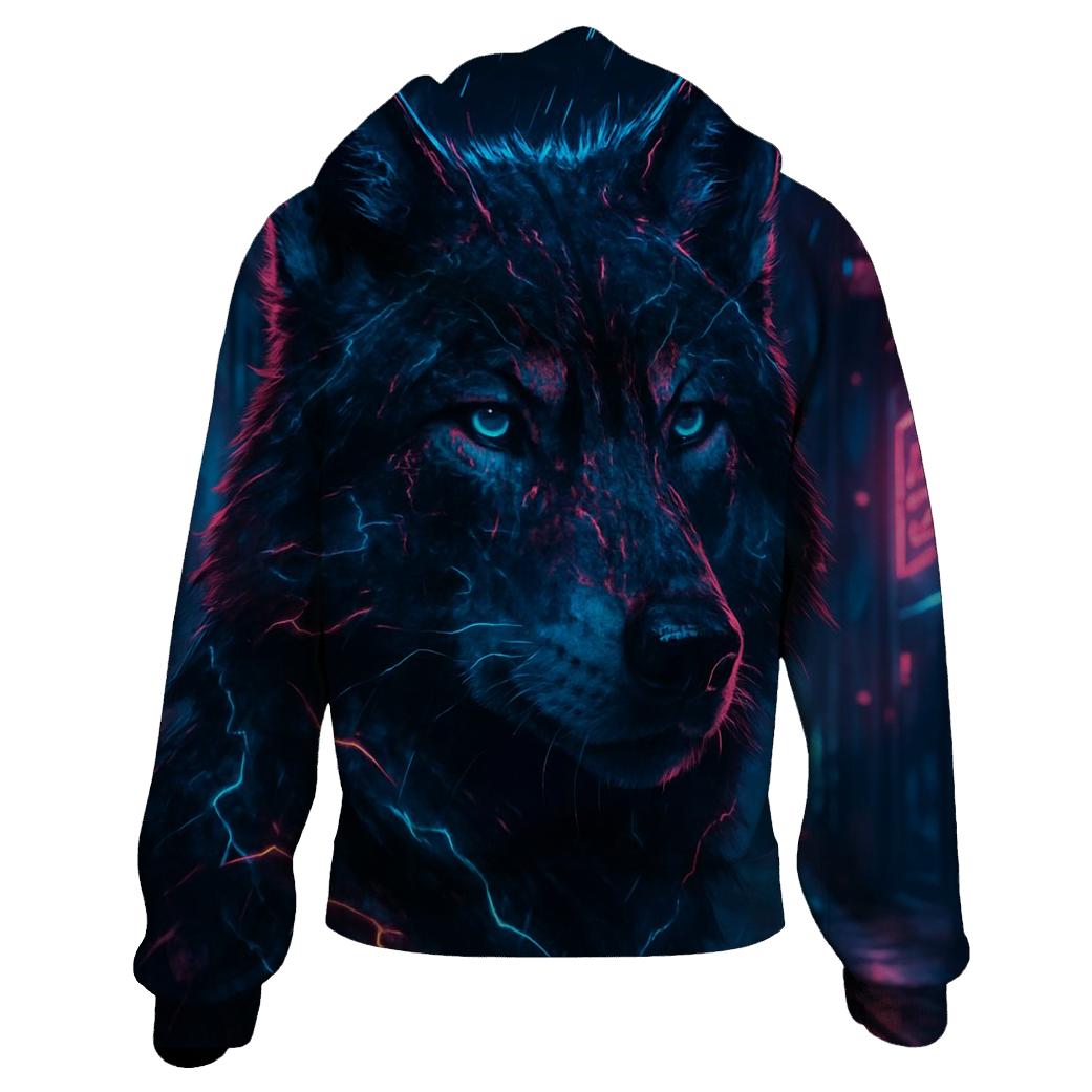 Neon Rain Wolf Of The Glass District hoodie designs