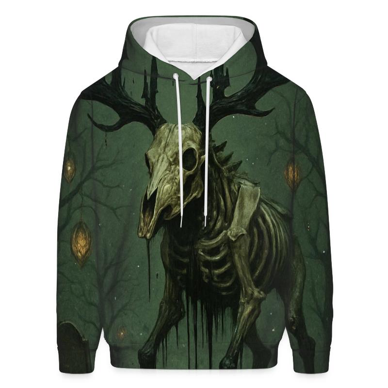 Obsidian Stag Of The Grave Orchard premium hoodies