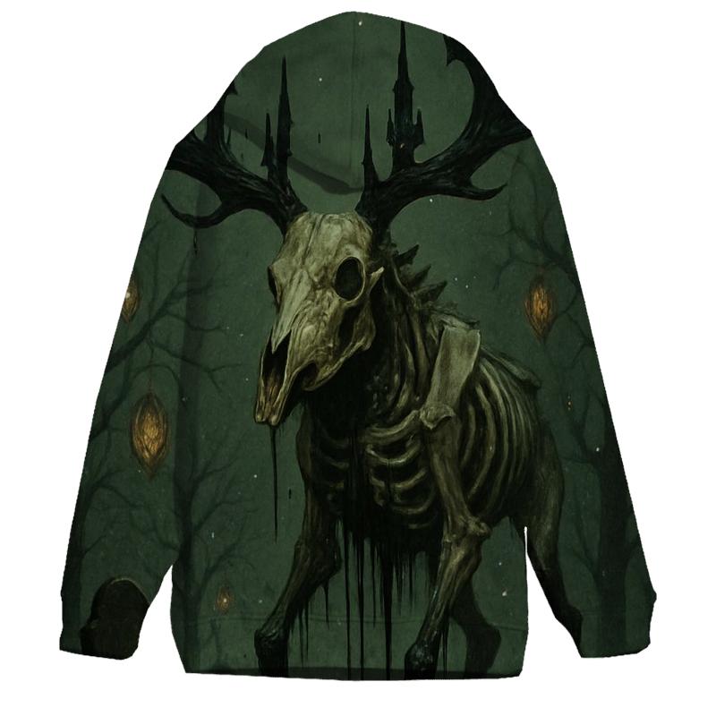 Obsidian Stag Of The Grave Orchard premium hoodies